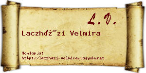 Laczházi Velmira névjegykártya